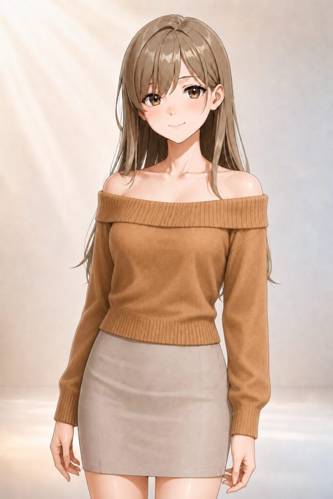 off-shoulder sweater