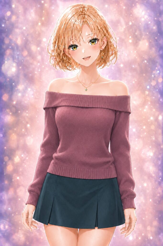 off-shoulder sweater