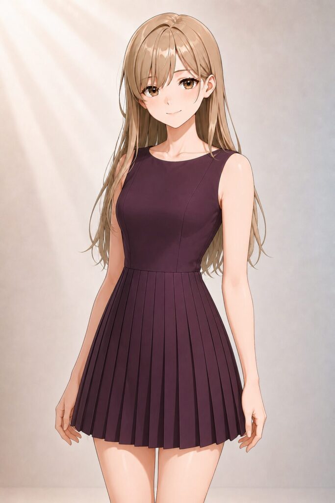 pleated dress