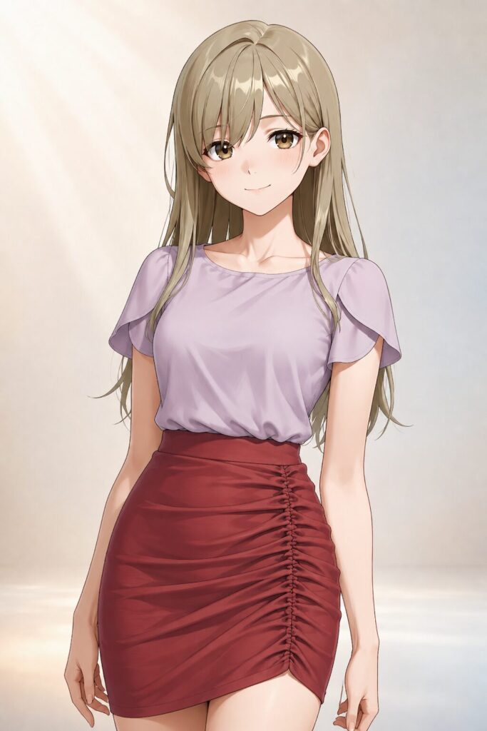 ruched skirt