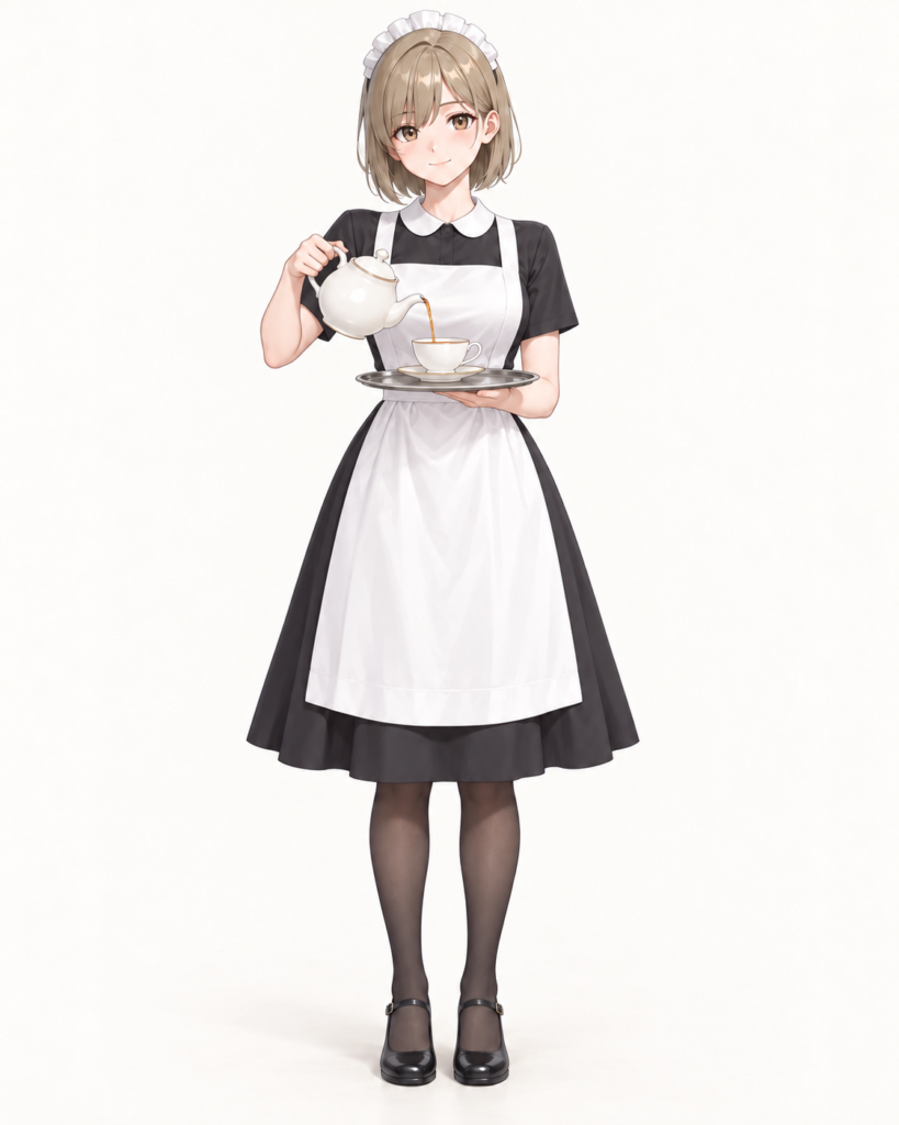 serving tea
