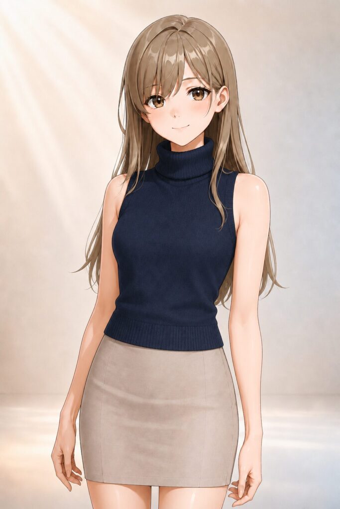 sleeveless turtleneck