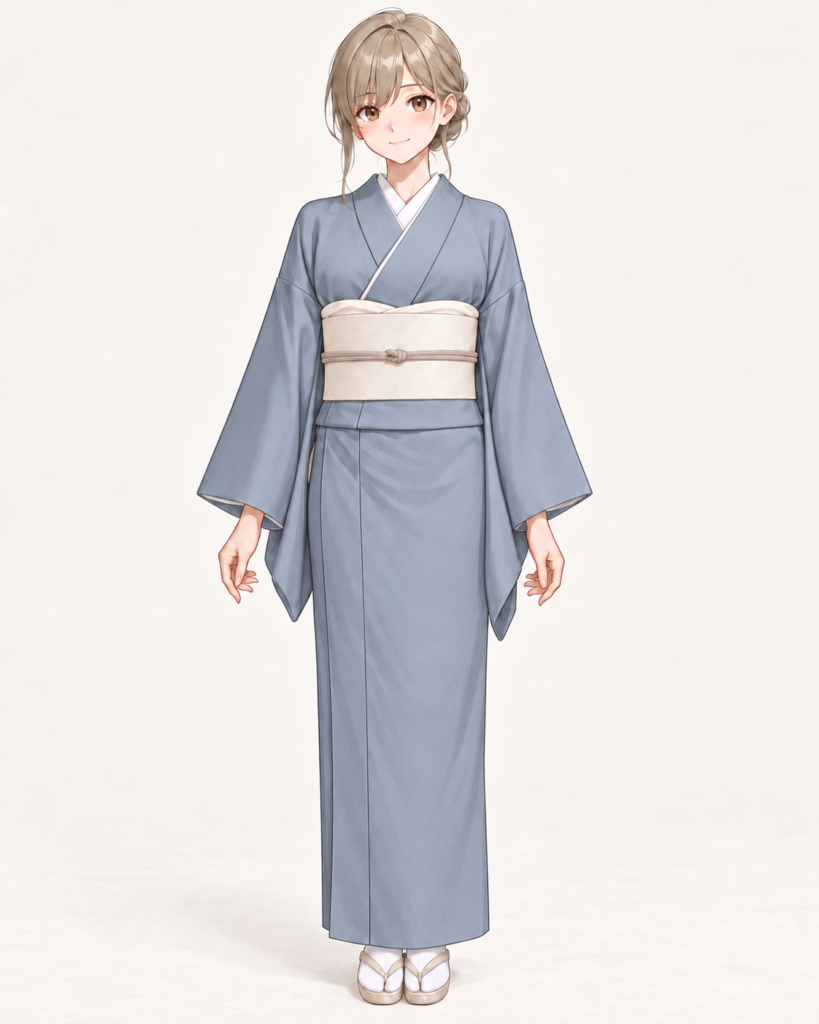 solid-color kimono