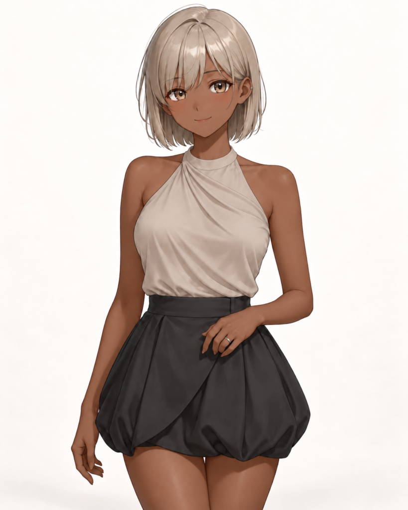 very dark skin