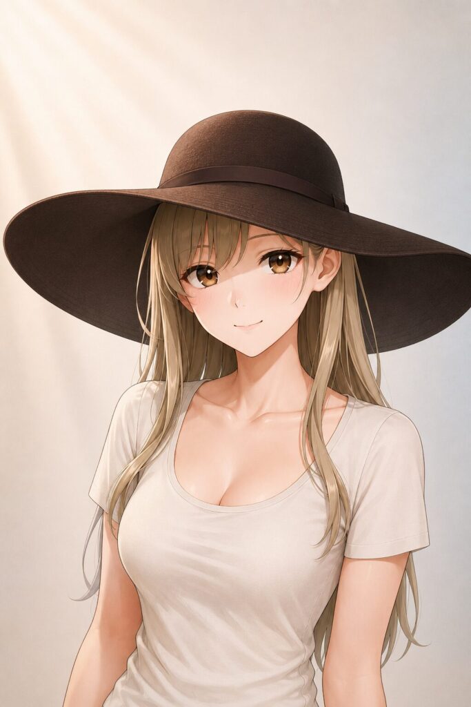 wide-brimmed hat