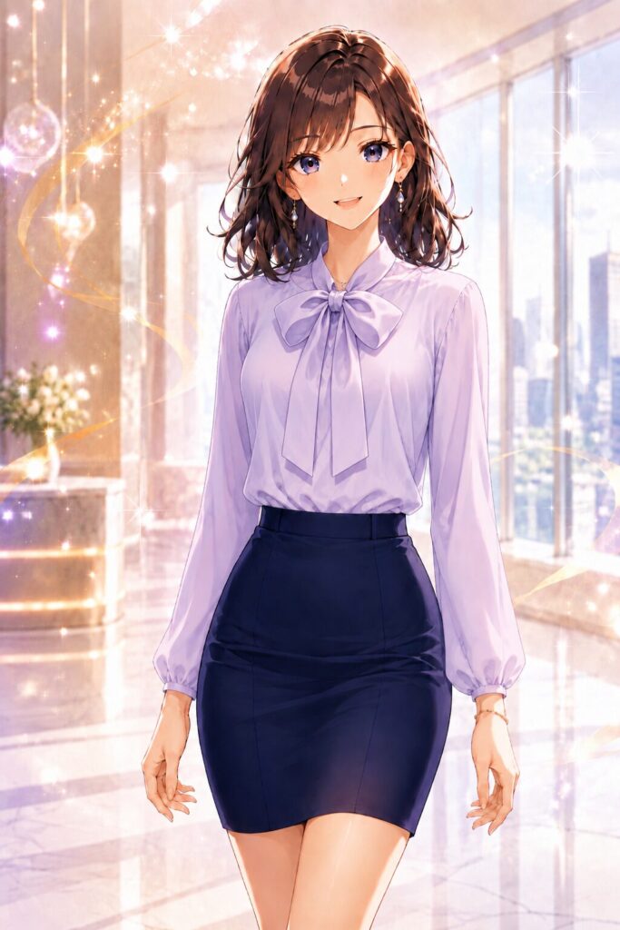 bow-tie blouse
