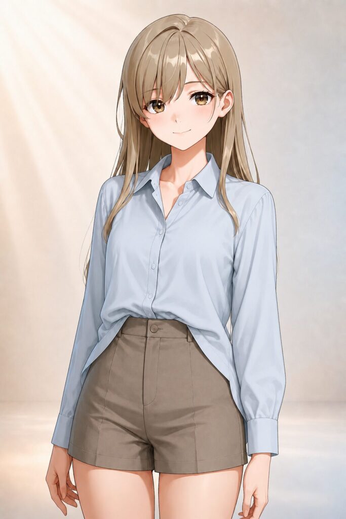 front-tucked shirt