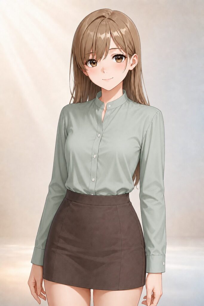 mandarin-collar shirt