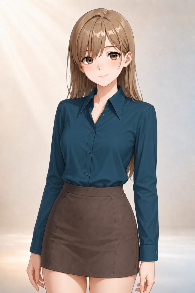 pointed-collar shirt