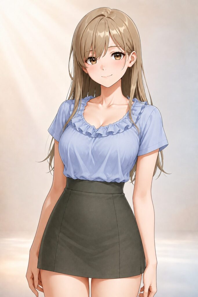 ruffled collar blouse