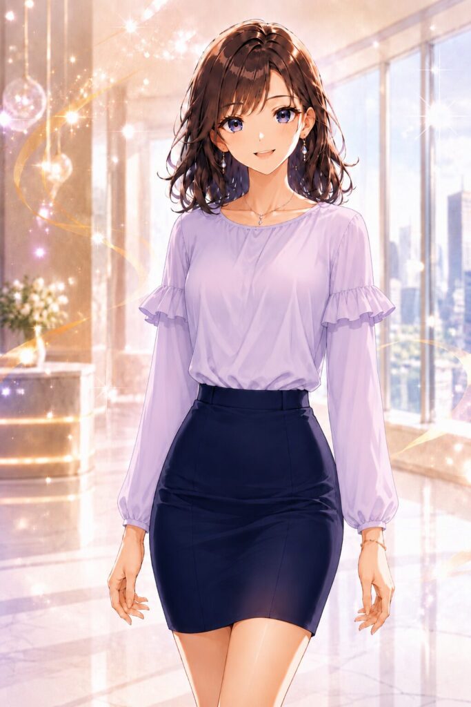 ruffled sleeve blouse
