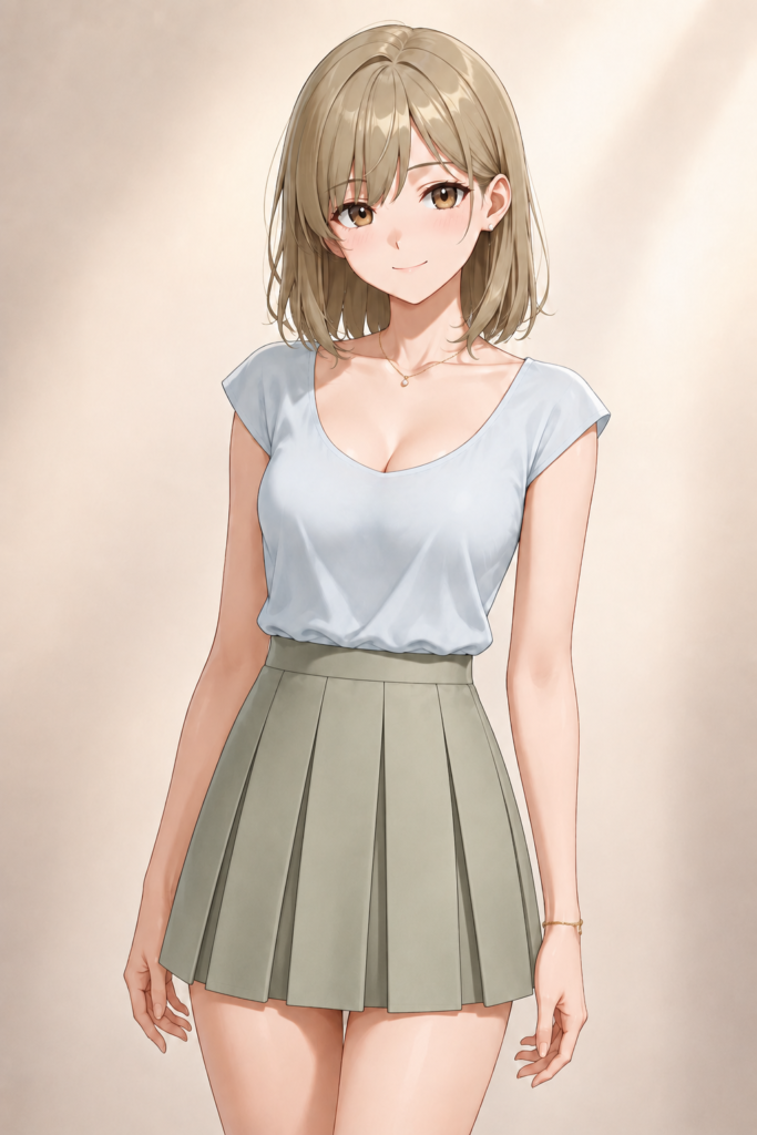 box pleat skirt