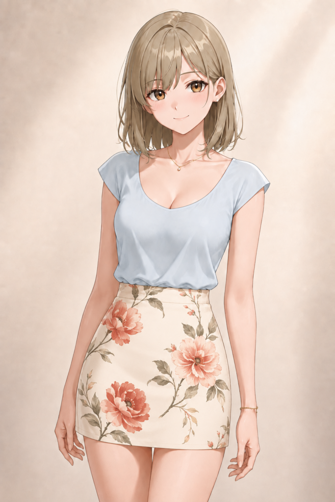 floral skirt