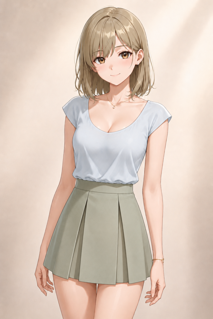 inverted pleat skirt