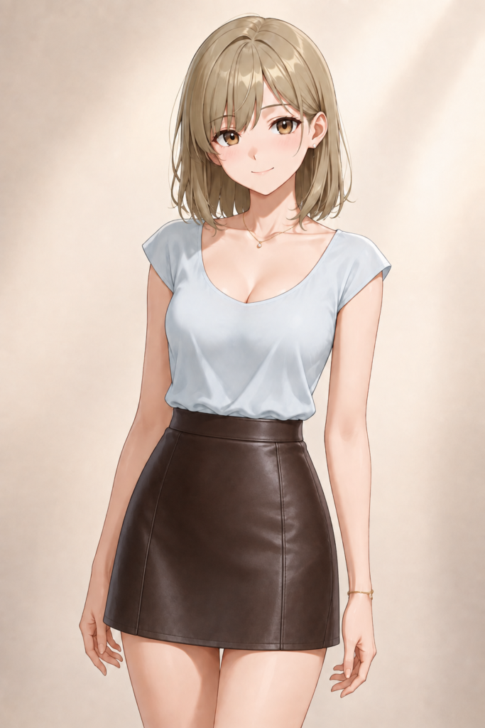 leather skirt
