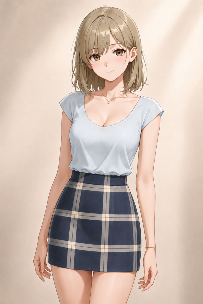 plaid skirt