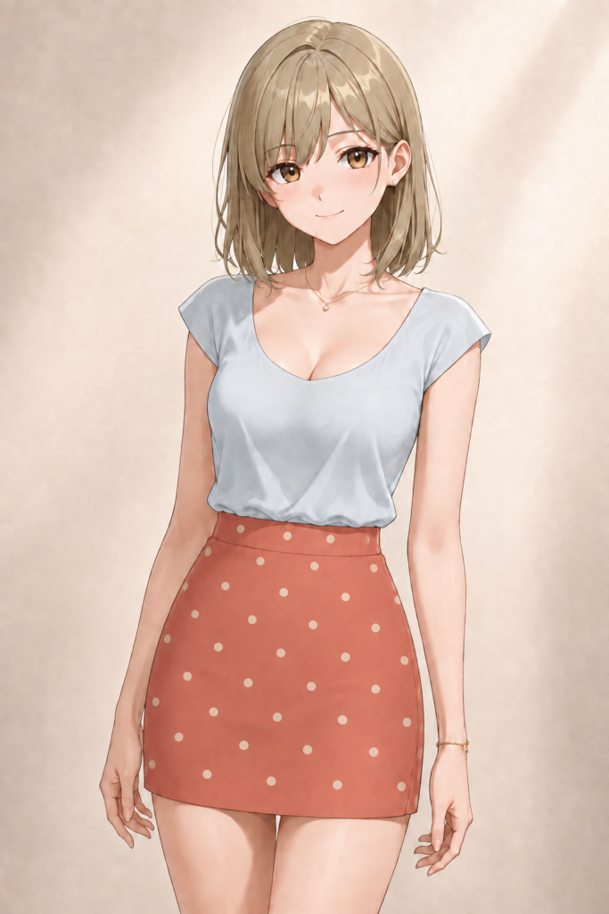 polka dot skirt