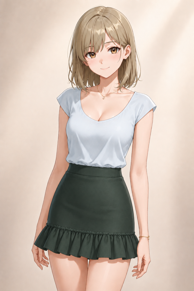 ruffled skirt