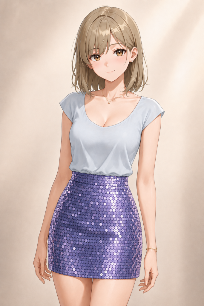 sequin skirt