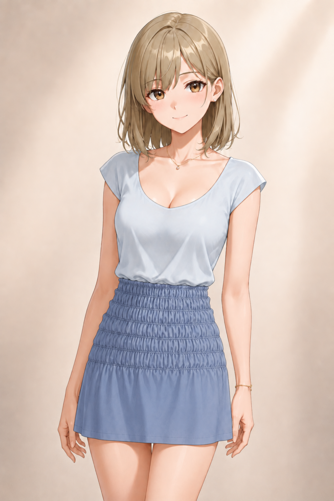 shirred skirt