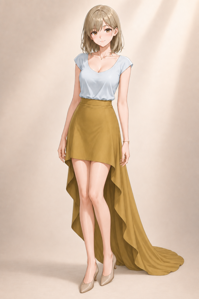 skirt with a train