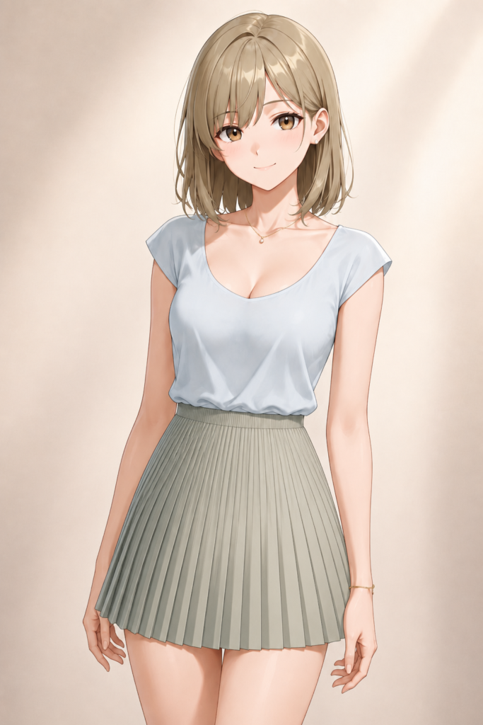 sunray pleated skirt
