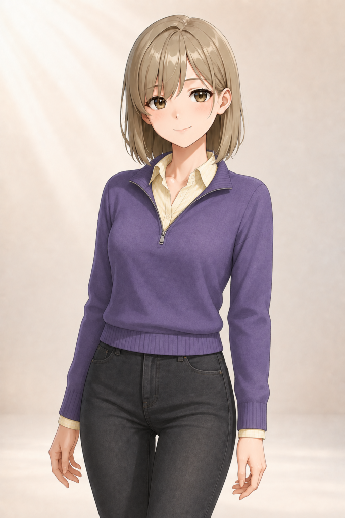 sweater over shirt