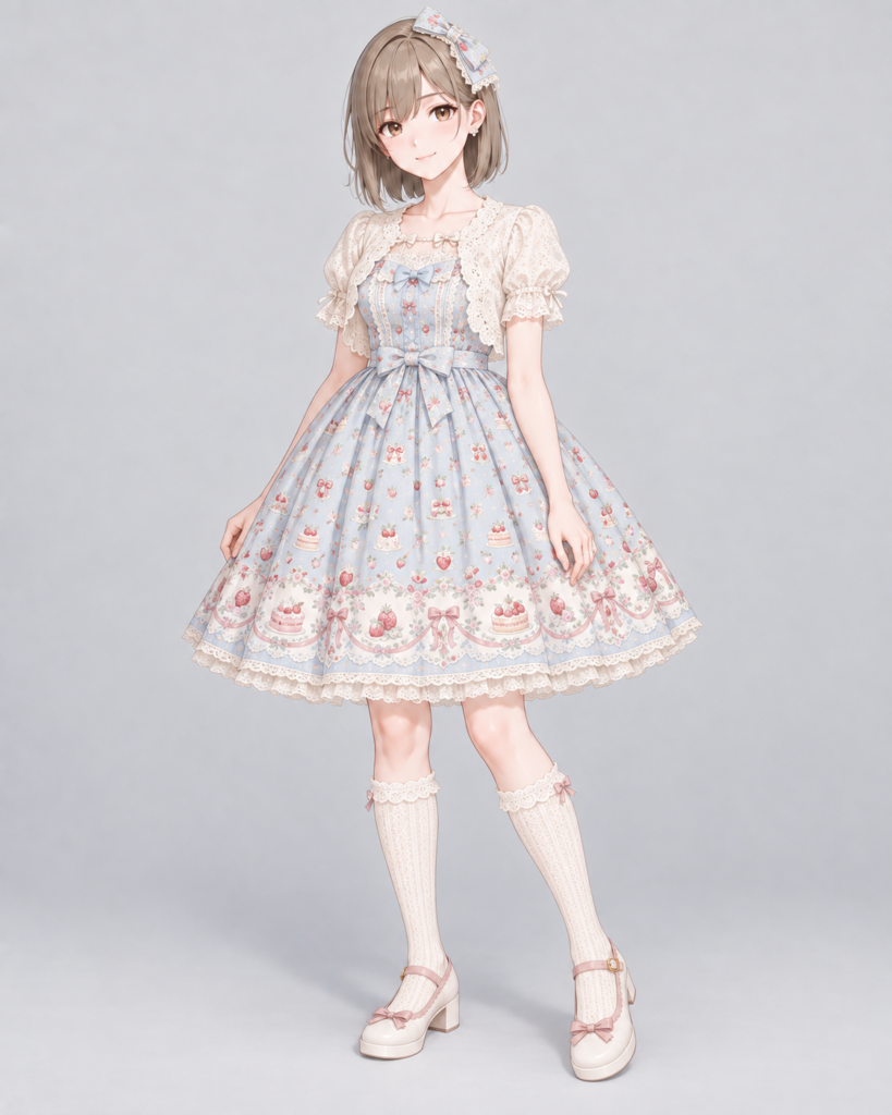 プリントワンピース × ボレロ-1