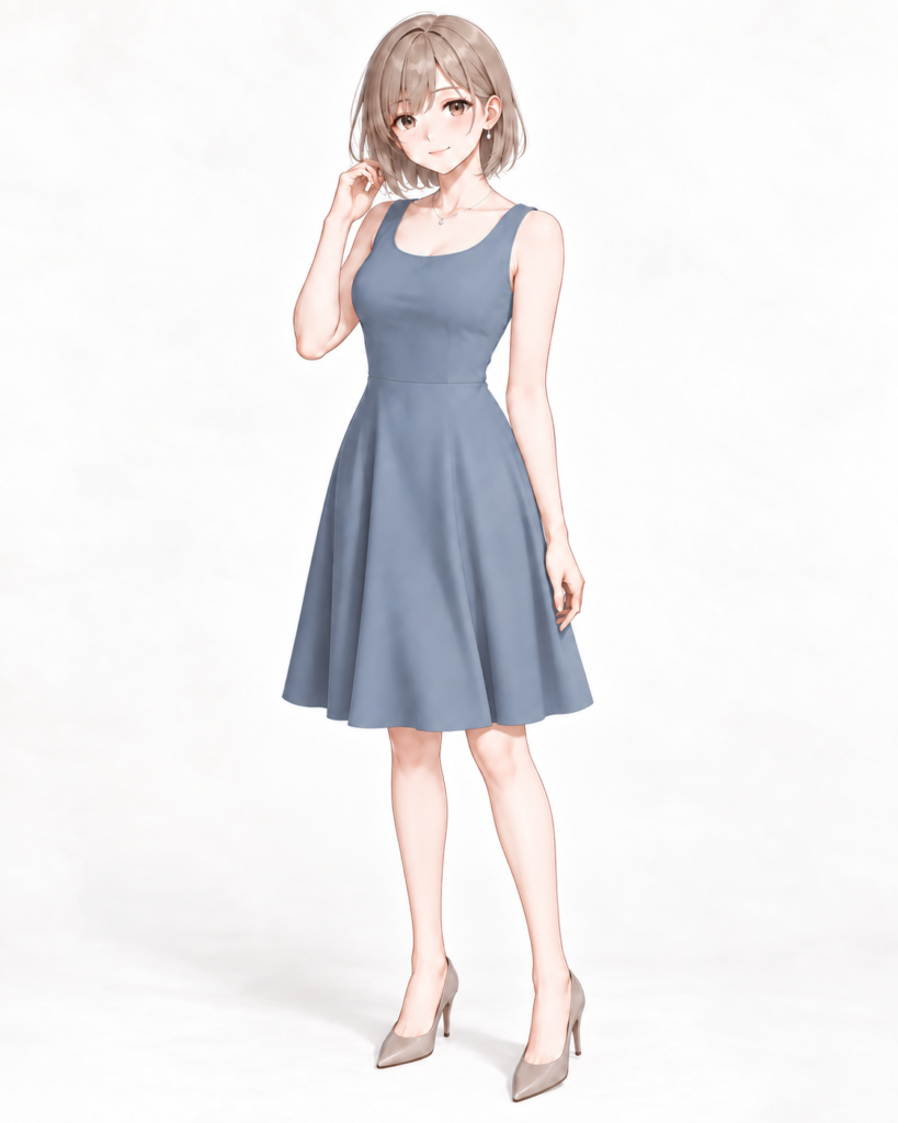 knee-length dress